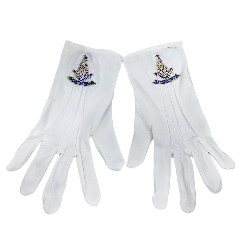 Masonic Past Master White Gloves