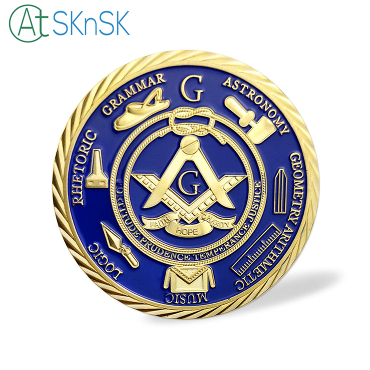 brotherhood of freemasonry's challenge coin