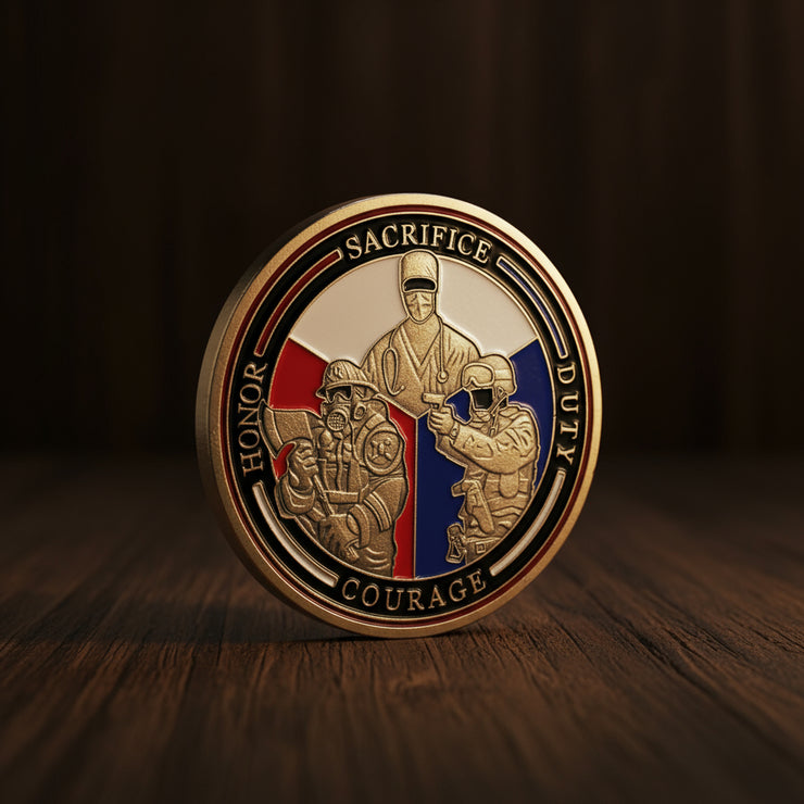 first responder challenge coin swat emt firefighter