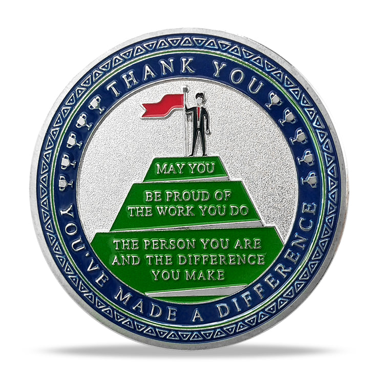 Encouragement Challenge Coin-Employee Appreciation Gifts Inspirational Thank You Coin for Students and Cowokers-Green Arrow