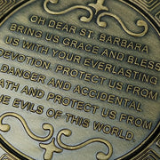 St Barbara Patron Saint of Artillery Oath Prayer Challenge Coin Military Badge