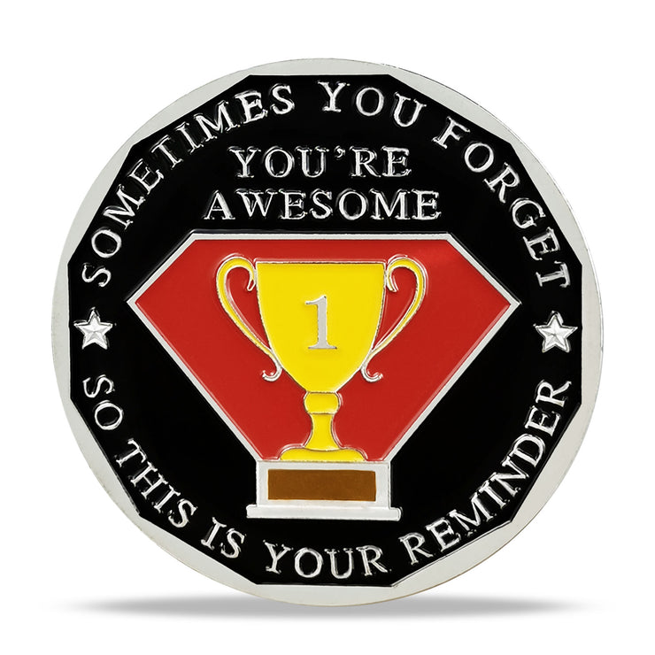 Encouragement Challenge Coin-Employee Appreciation Gifts Inspirational Thank You Coin for Students and Cowokers-Dedication in Leadership