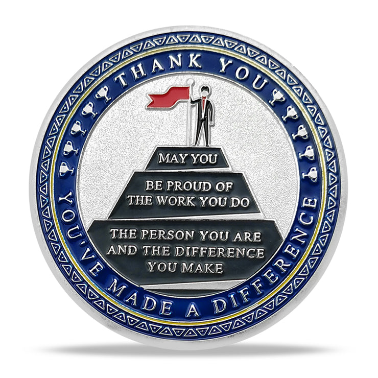 Encouragement Challenge Coin-employee Appreciation Gifts Inspirational Thank You Coin for Students and Cowokers-roads and Red Flags