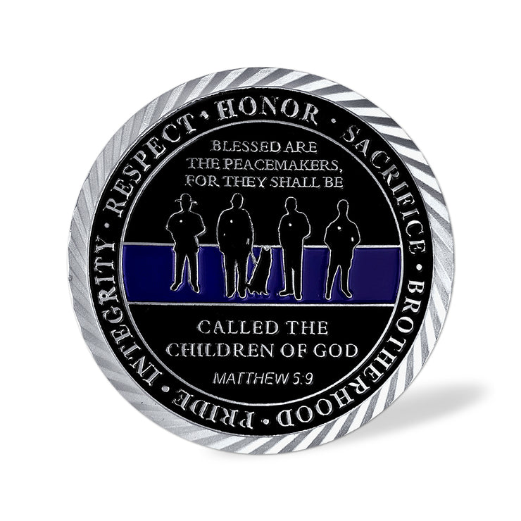 Police Justice Warrior Blue Lives Matter Challenge Coin