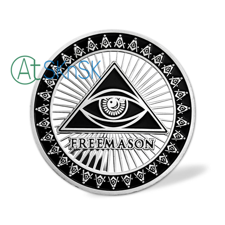 All-Seeing Eye Of Freemasonry's Challenge Coin