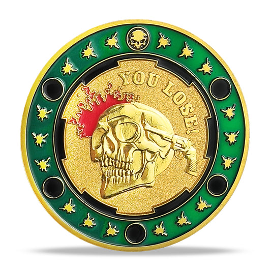 Good Luck Heads Tails Challenge Coin，Heads We Win Tails You Lose
