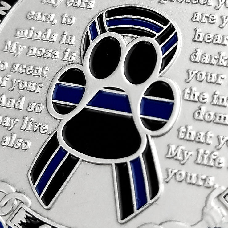 K9 Police Dog Law Enforcement Challenge Coin
