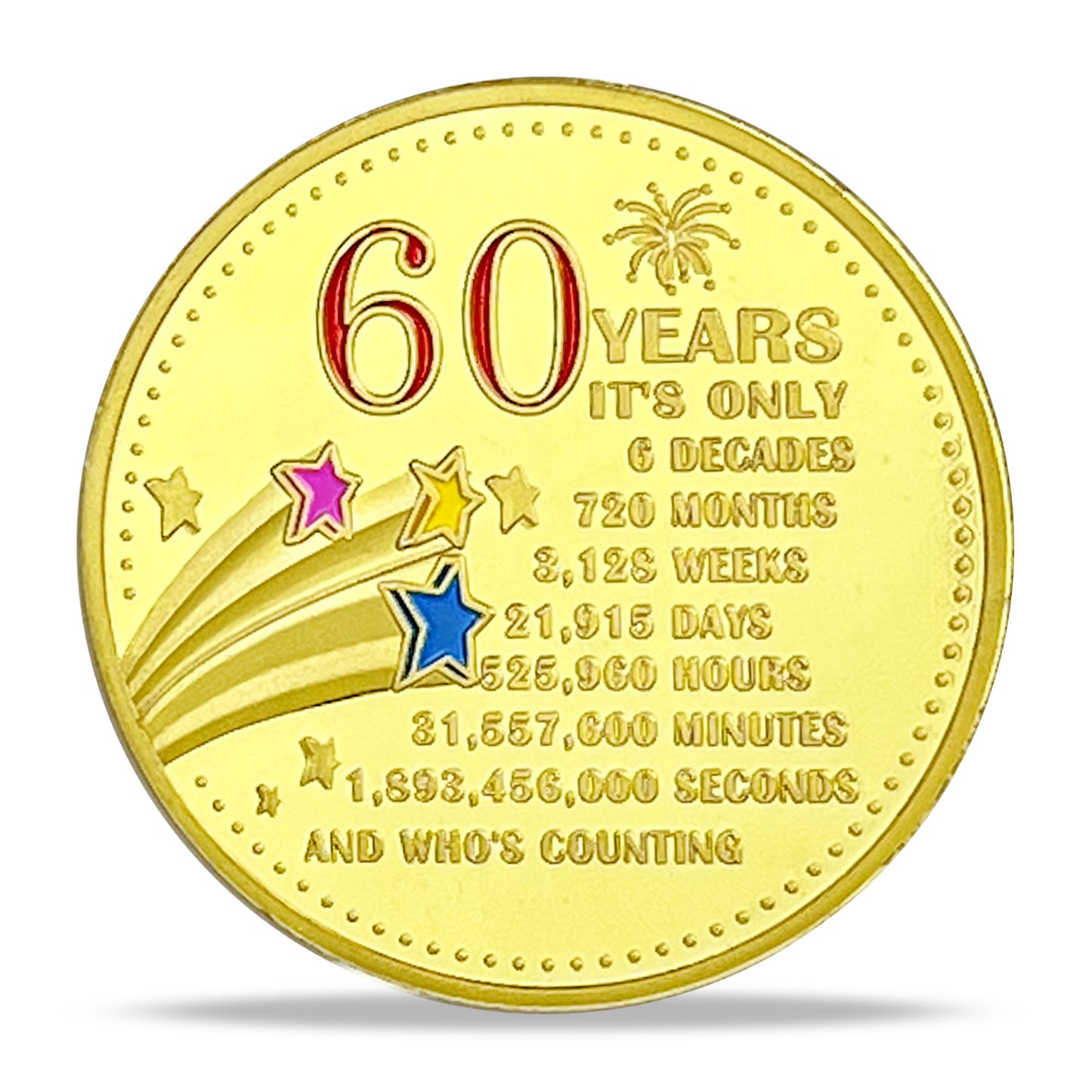 Happy Birthday Coin, Christian Birthday Gifts  40,50,60 Years Gold