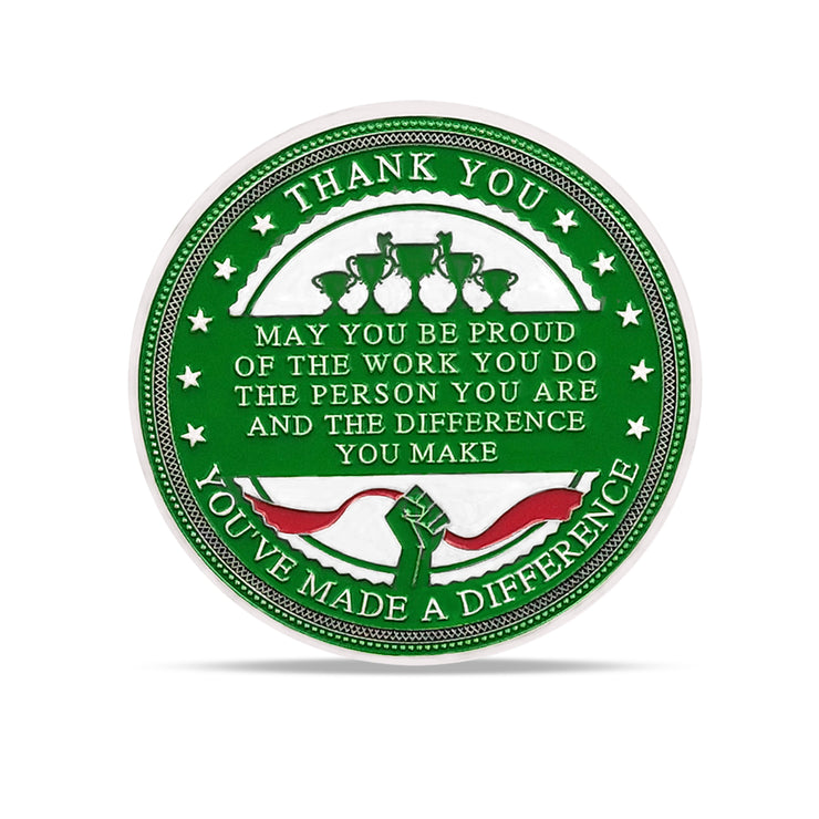 Encouragement Challenge Coin-Employee Appreciation Gifts Inspirational Thank You Coin for Students and Cowokers-Building Mastery and Skill