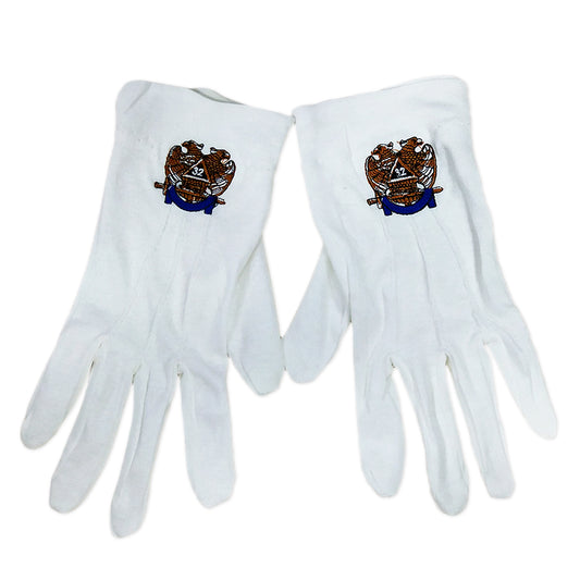 Masonic Scottish Rite 32 Degree White Gloves