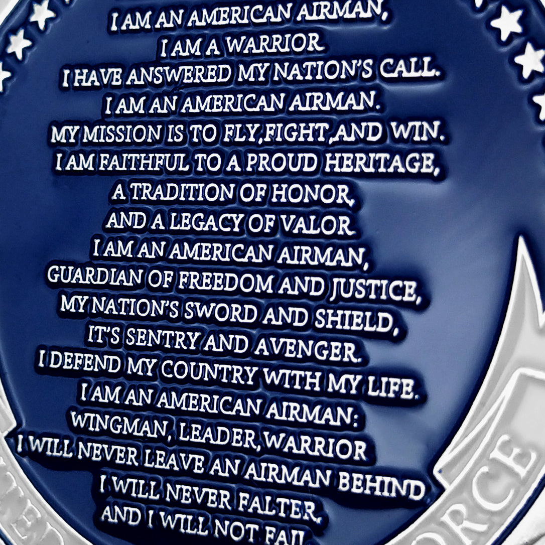 United States Air Force The Airman's Creed Challenge Coin