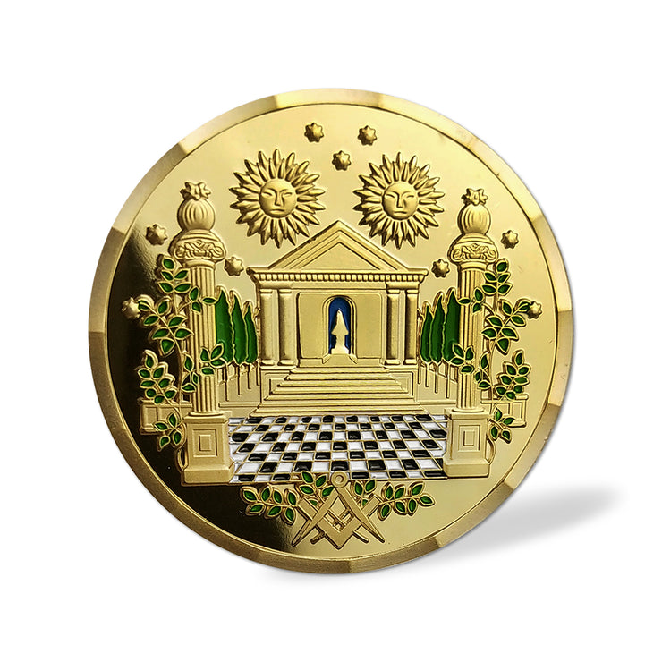 Hiram Abiff Widow’s Son Masonic Freemason Challenge Coin
