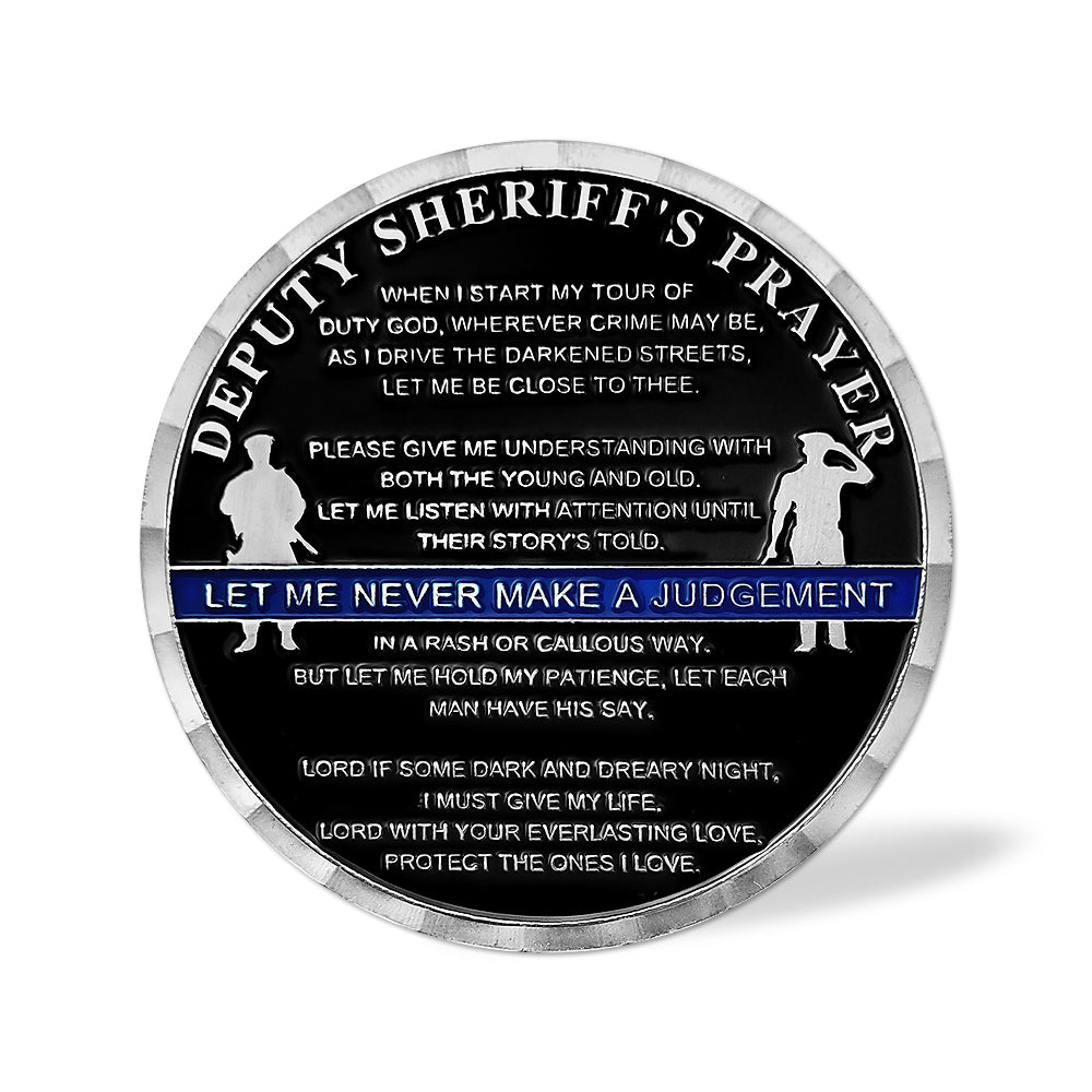Deputy Sheriff's Prayer Spartan Warrior Challenge Coin