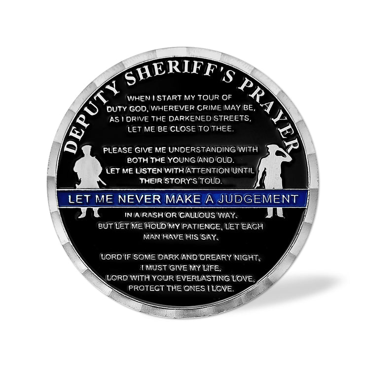 Deputy Sheriff's Prayer Spartan Warrior Police Challenge Coin