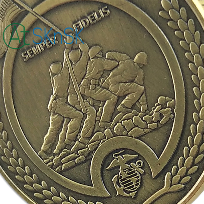 USMC Recruit Depot Iwo Jima Challenge Coin-AtSKnSK – Atsknskgift.com