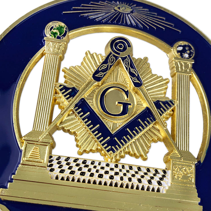 Mason Double Columns Round Auto Car Emblem