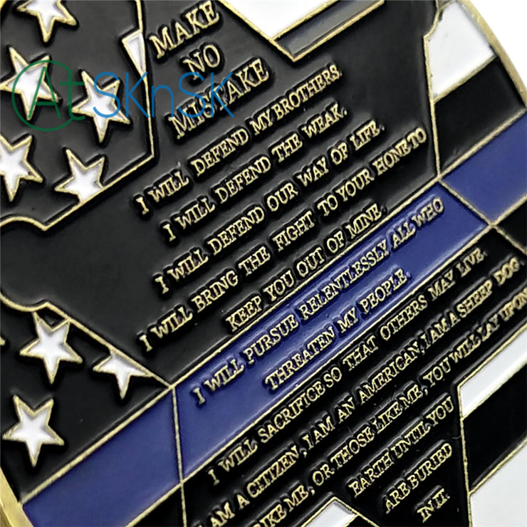 Police Armor of God Motto Challenge Coin