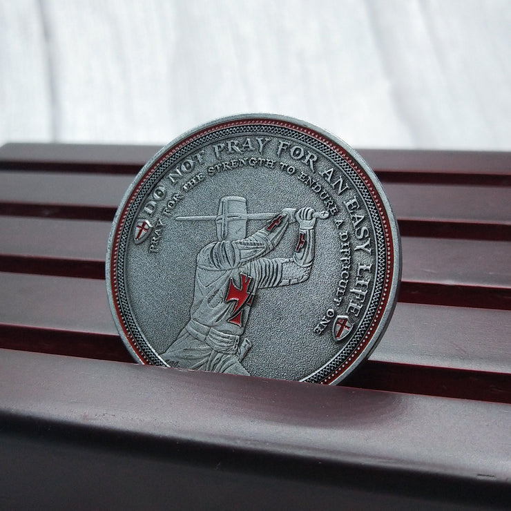 Knight Templar Challenge Coin Red Cross Religious Coin Collection Commemorative Gift