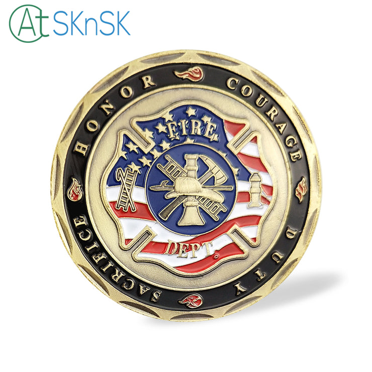 US Firefighter St Florian Challenge Coin