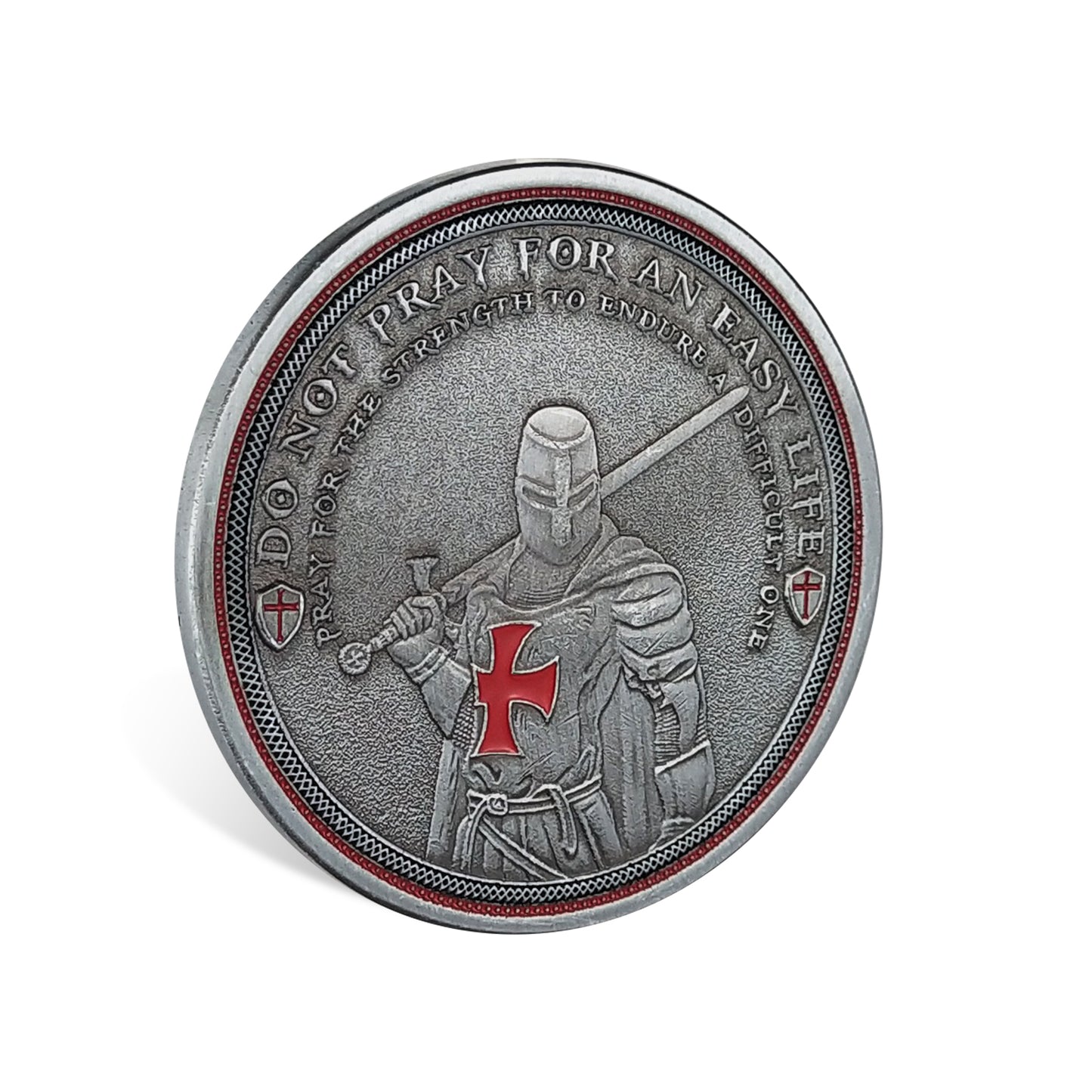 Knight Templar Challenge Coin Red Cross Religious Coin Collection Commemorative Gift