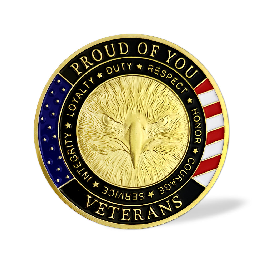 US Military Veterans Thank You for Your Service Army Appreciation Challenge Coin