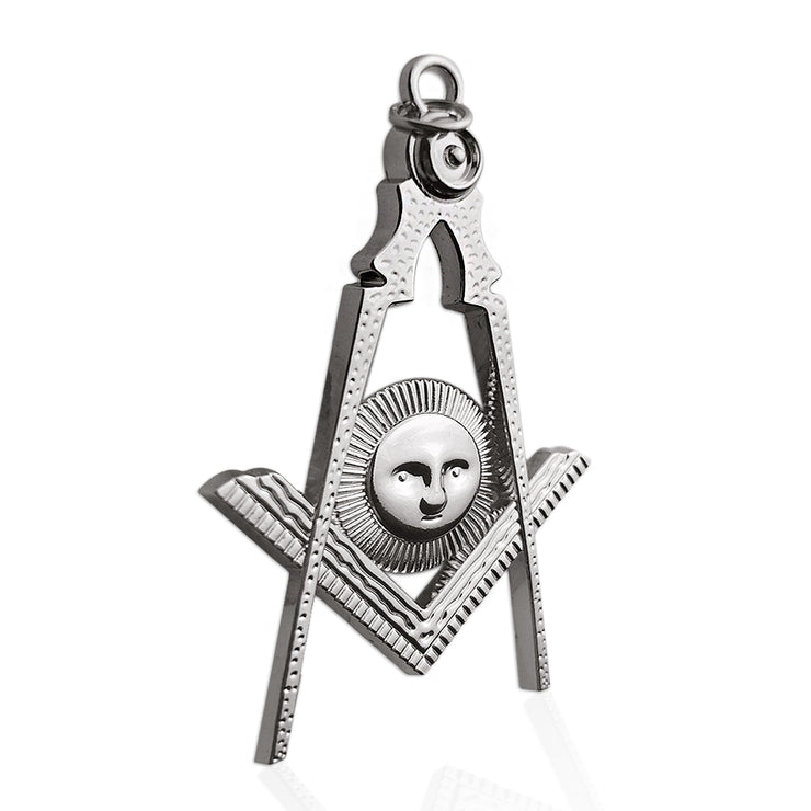 Masonic Sun Silver Jewel Pendant