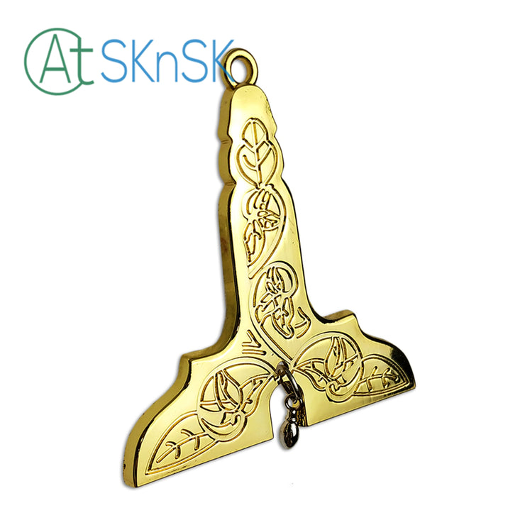 Masonic Senior Warden Gold Jewel Pendant the Level