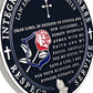Police Commmorative Prayer Challenge Coin Blue Lives Matter Flag w/ Rose Cross