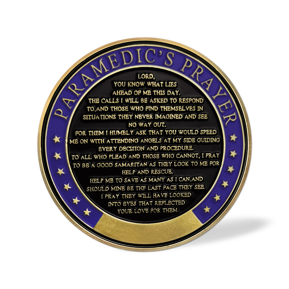 Thank You Medical Team Ambulance Paramedic’s Prayer Challenge Coin-AtSKnSK