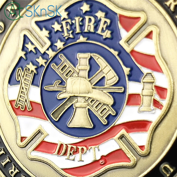 US Firefighter St Florian Challenge Coin