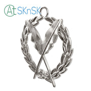 Masonic Secretary Sliver Jewel Pendant the Feather Quill