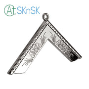Masonic Worshipful Master Silver Jewel Pendant the Square
