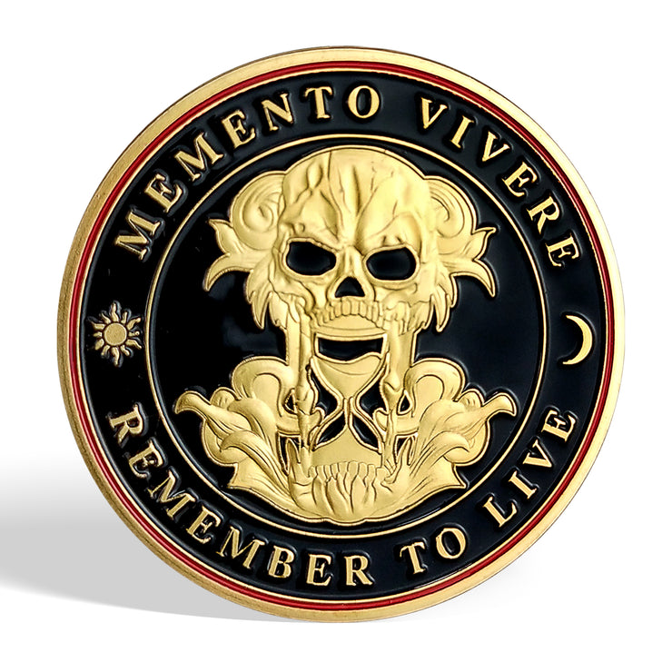 Memento Mori Coin-Momento Mori Coins for Daily Stoic Practice, Remember to Live EDC Coin