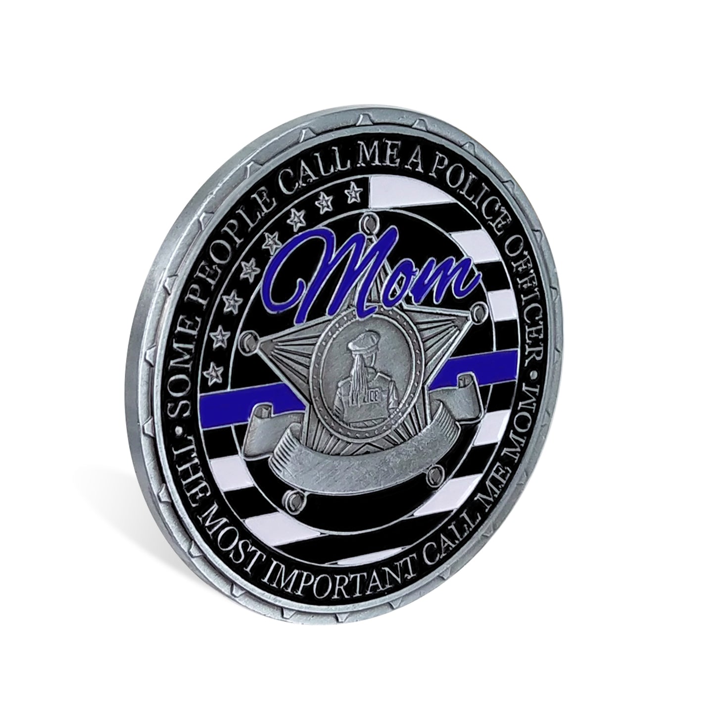 Police Officer Family Challenge Coin Honor Mom Mother Respect Collectible