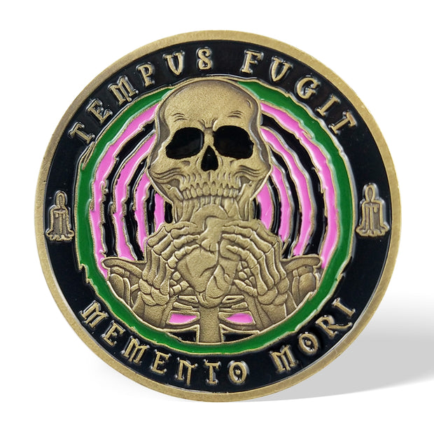 Memento Mori Memento Vivere Coin-Momento Mori Coins EDC Coin Stoic Reminder Token