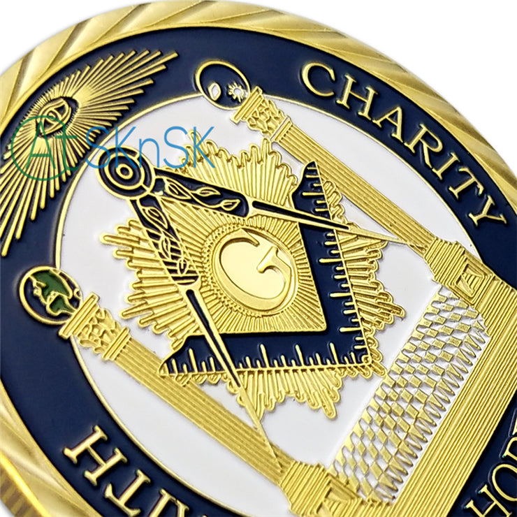Mason Mottoes Of Freemasonry's Challenge Coin