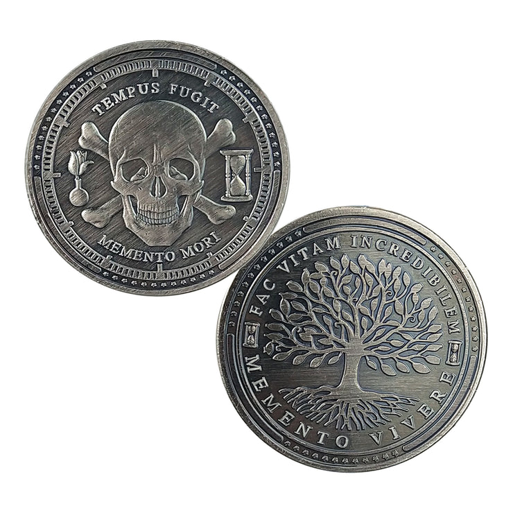 Tempus Fugit Memento Mori Fac Vitam Incredibilem Memento Vivere Challenge Coin