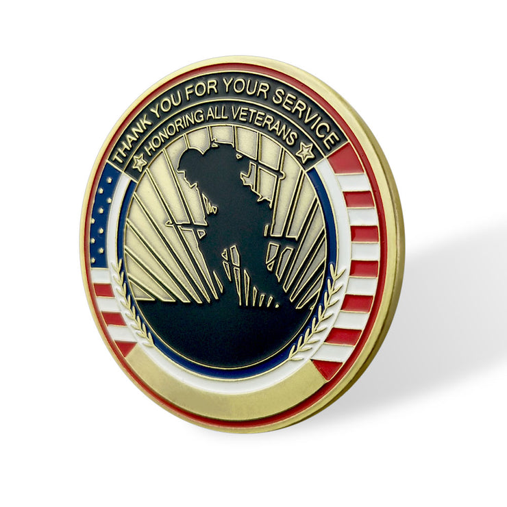 Military Challenge Coin Veteran Glory Creed Thank You Gift-AtSKnSK