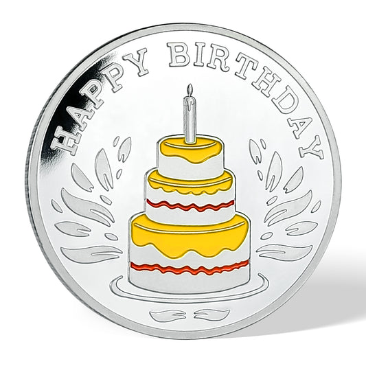 Happy Birthday Coin, Birthday Gifts for Friends 40,50,60 Years,silver