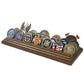 4/5 Rows Walnut Parallel Wooden Challenge Coin Display