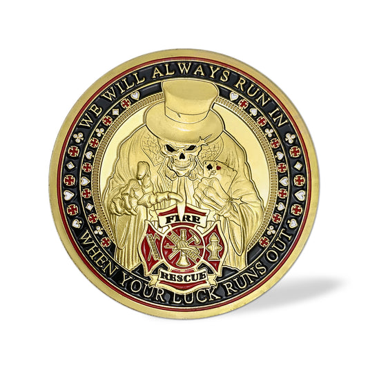 Firefighter Poker Challenge Coin