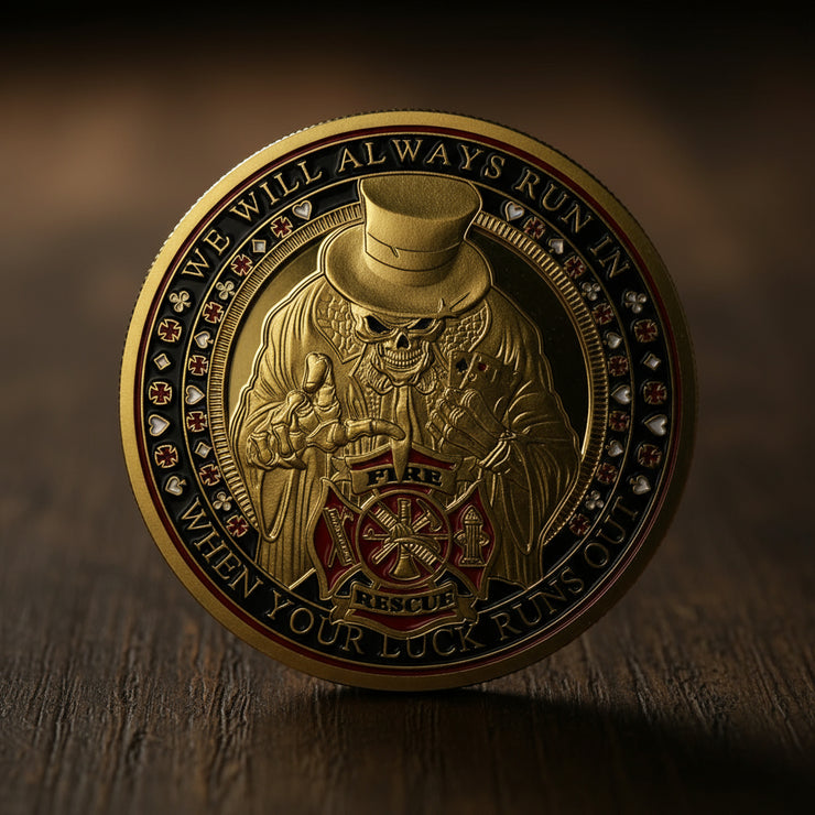 Firefighter Poker Challenge Coin