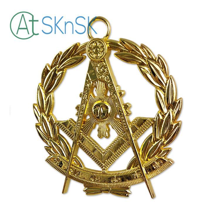 Masonic Past Master Gold Jewel Pendant the Square & Compass Symbol