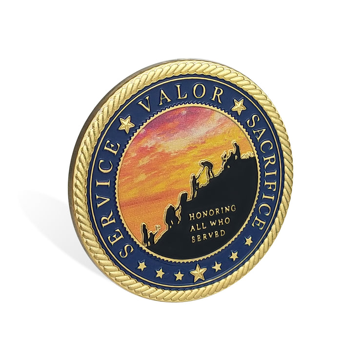 A Prayer for Veterans Challenge Coin Honoring All Who Served Medallion Gift-AtSKnSK