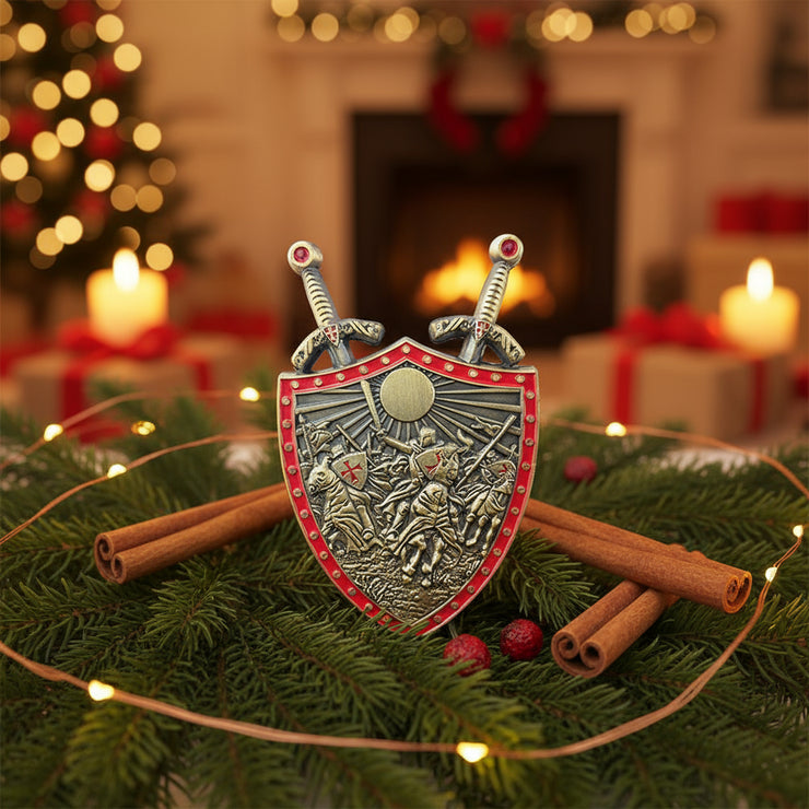Knights Templar Double Sword Challenge Coin