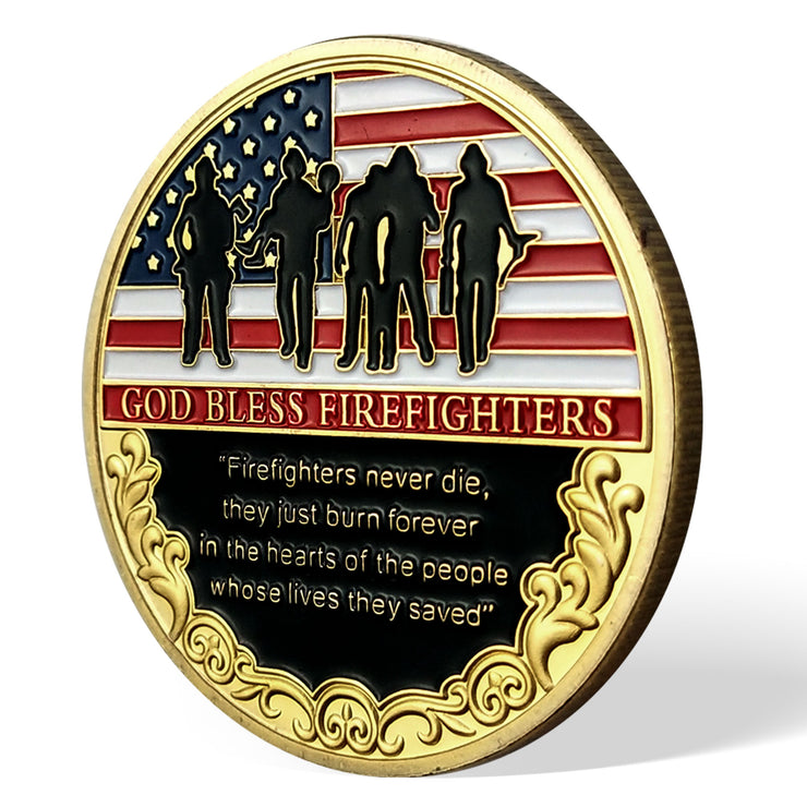 Firefighter Challenge Coin Thank You for Your Service
