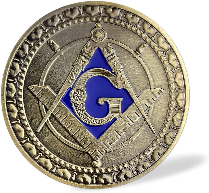 Masonic Challenge Coin With Guardian Angel Master Freemason Member Gift