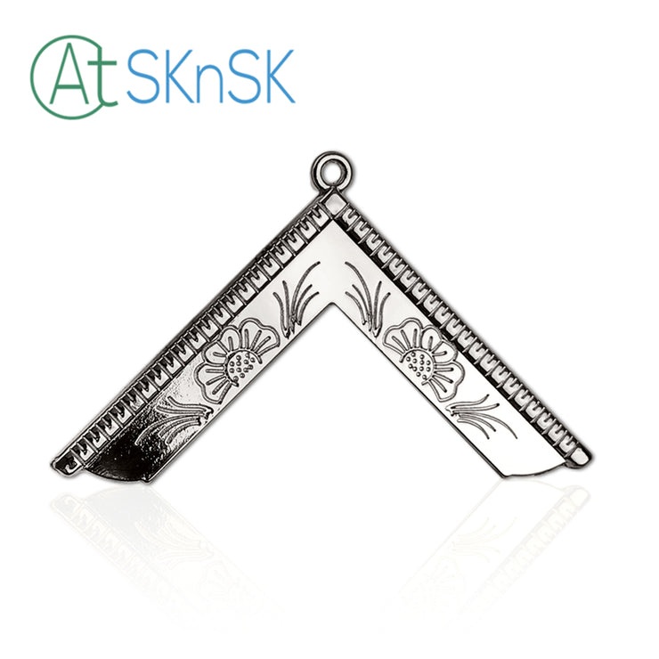 Masonic Worshipful Master Silver Jewel Pendant the Square