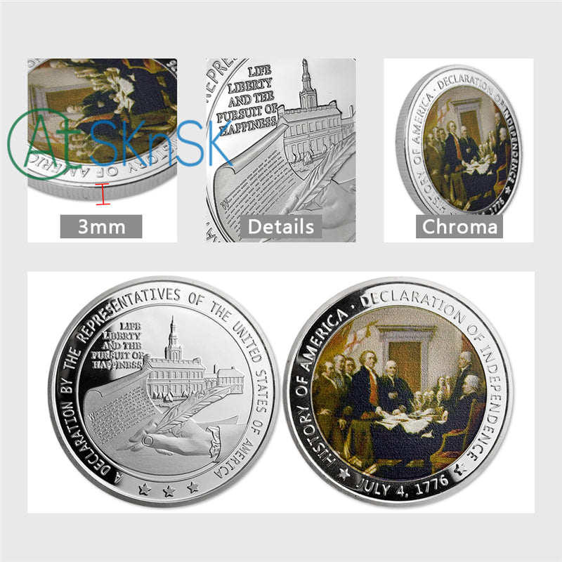 1776 US The Declaration of Independence Challenge Coin