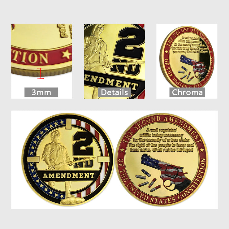 US Constitution 2nd Amendment Police Challenge Coin